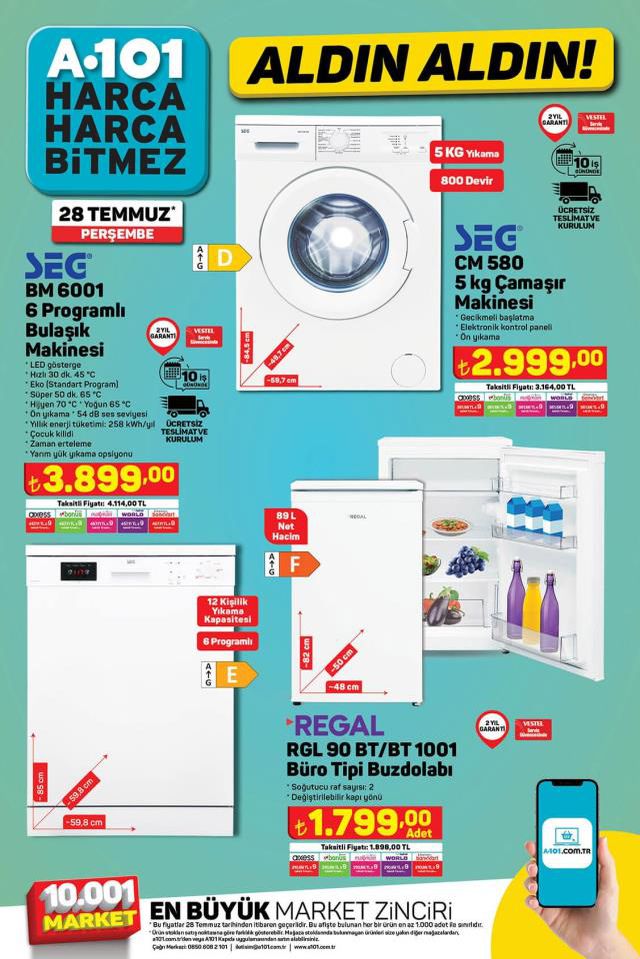 28 Temmuz A101 kataloğu: A101'e gelen ürünler! A101 bu hafta katalog ürünleri neler? A101'e gelecek ürünler ve A101 fiyat listesi!