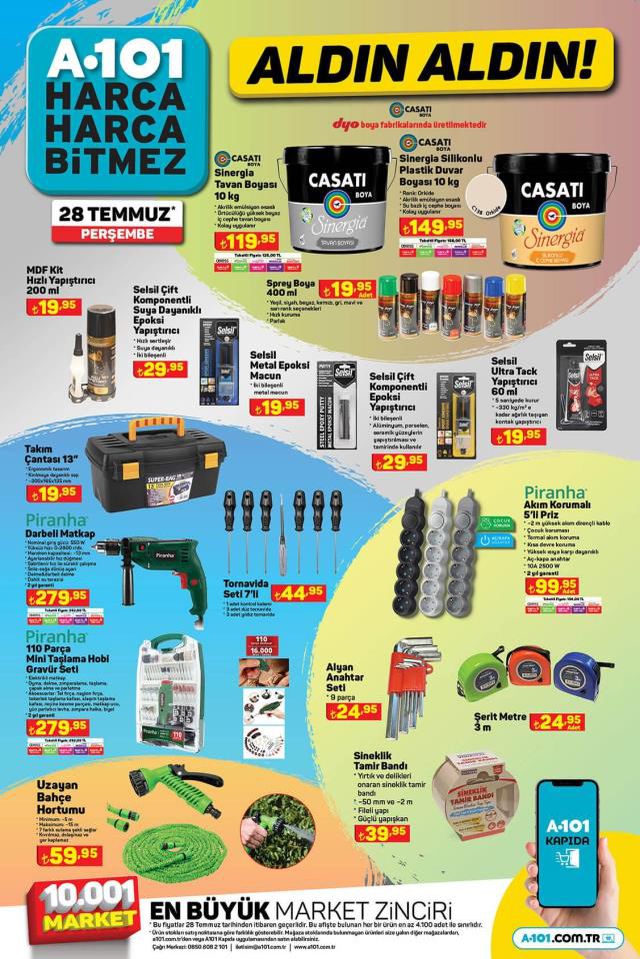 28 Temmuz A101 kataloğu: A101'e gelen ürünler! A101 bu hafta katalog ürünleri neler? A101'e gelecek ürünler ve A101 fiyat listesi!
