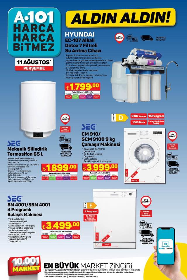 11 Ağustos A101 kataloğu: A101'e gelen ürünler! A101 bu hafta katalog ürünleri neler? A101'e gelecek ürünler ve A101 fiyat listesi!