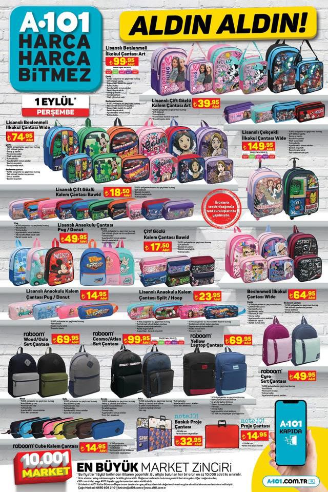 1 Eylül A101 Kataloğu A101 E Gelen ürünler A101 Bu Hafta Katalog