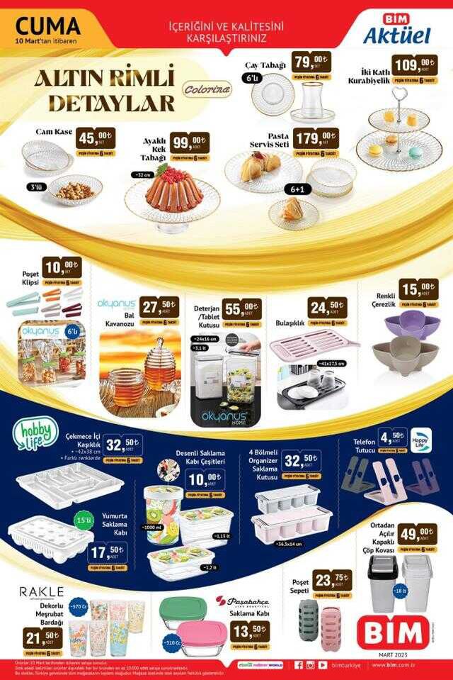 Bim aktüel ürünler kataloğu! Bim'de hangi ürünler var? 9 Mart Perşembe Bugün Bim'e hangi aktüel ürünler gelecek?