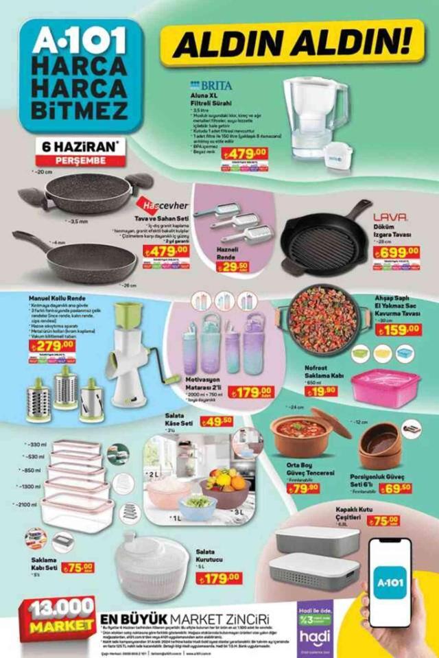 A101 6 HAZİRAN AKTÜEL KATALOG | 6 Haziran'da A101'de neler olacak?