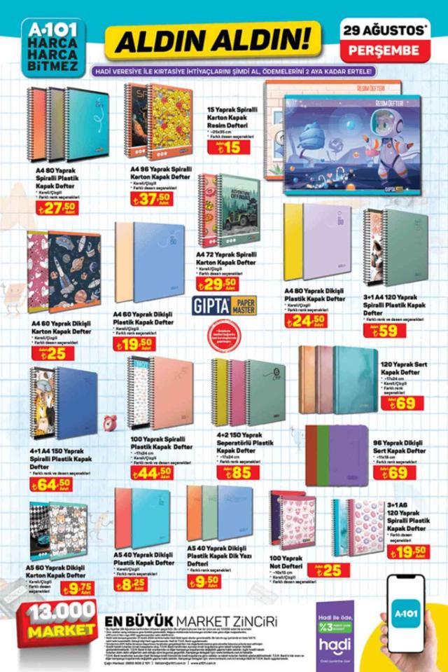 A101 AKTÜEL KATALOĞU 29 AĞUSTOS A101'e gelen ürünler! A101 bu hafta katalog ürünleri neler? A101 kırtasiye ürünleri geldi mi?