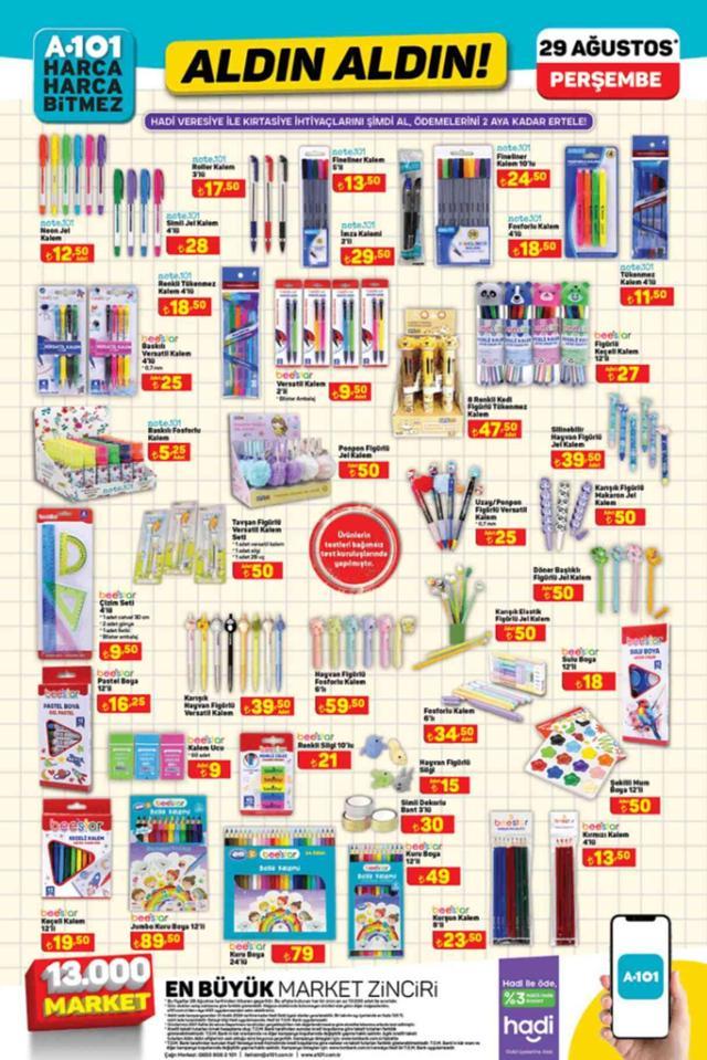 A101 AKTÜEL KATALOĞU 29 AĞUSTOS A101'e gelen ürünler! A101 bu hafta katalog ürünleri neler? A101 kırtasiye ürünleri geldi mi?