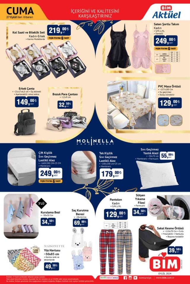 BİM AKTÜEL KATALOĞU (27 EYLÜL) Bim'de hangi aktüel ürünler var? 27 Eylül Cuma günü Bim'e hangi ürünler gelecek?