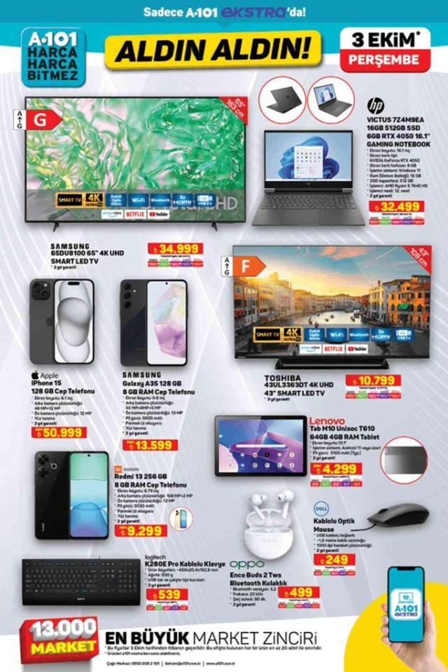 A101 AKTÜEL KATALOĞU 3 EKİM A101'e gelen ürünler! A101 bu hafta katalog ürünleri neler?