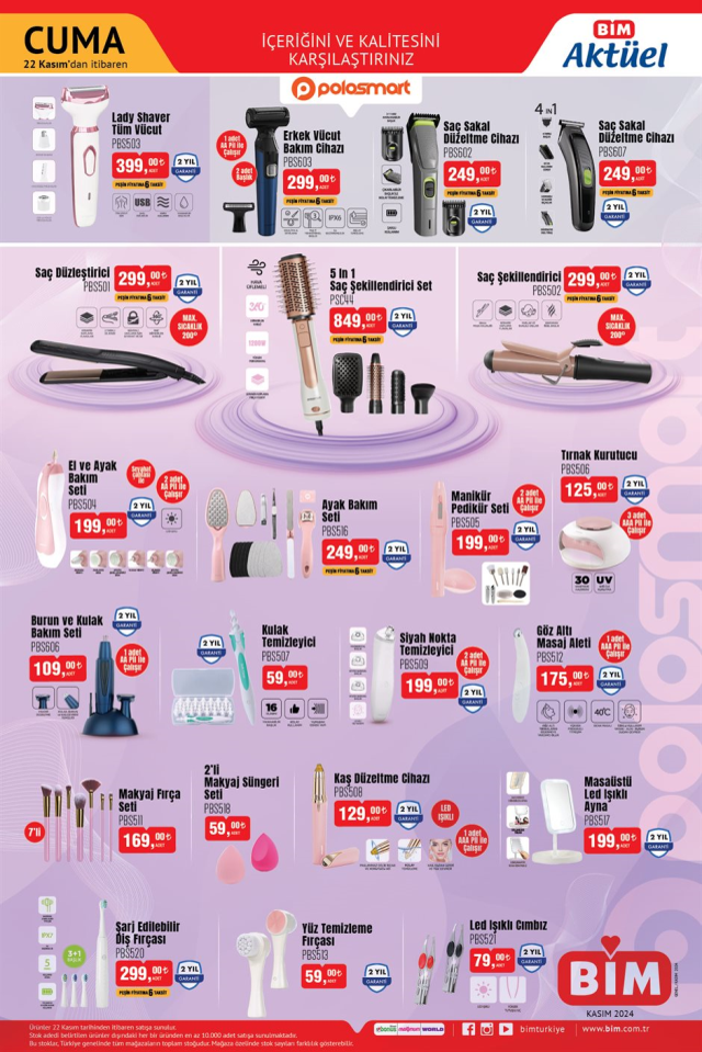 BİM 22 KASIM AKTÜEL KATALOĞU! BİM'de hangi aktüel ürünler var? 22 Kasım Cuma günü Bim'e hangi ürünler gelecek?