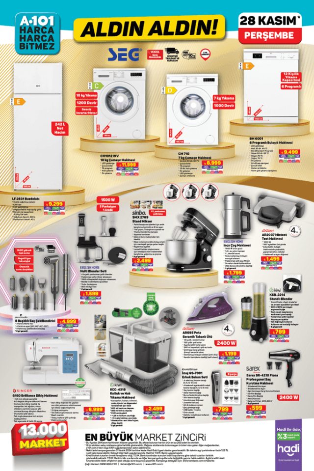 A101 28 KASIM 2024 KATALOĞU 28 Kasım A101 aktüel ürünler neler? A101'e bu hafta hangi ürünler geliyor?