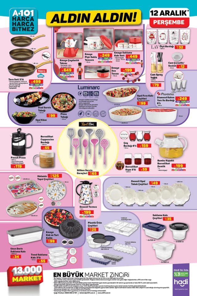 A101 12 ARALIK 2024 KATALOĞU 12 Aralık A101 aktüel ürünler neler? A101'e bu hafta hangi ürünler geliyor?