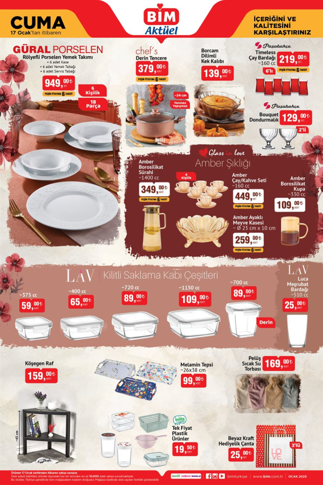 17 OCAK BİM KATALOĞU 2025 | BİM AKTÜEL kataloğunda neler var? Bugün BİM'de hangi ürünler olacak?