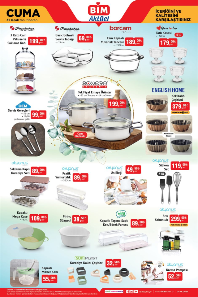 31 Ocak BİM kataloğu 2025! Bu hafta BİM kataloğunda hangi ürünler var?