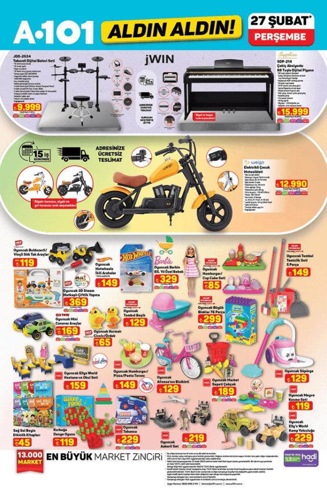 A101 27 ŞUBAT AKTÜEL KATALOĞU A 101'e hangi ürünler gelecek? A101 27 Şubat Perşembe indirimli ürünler listesi!