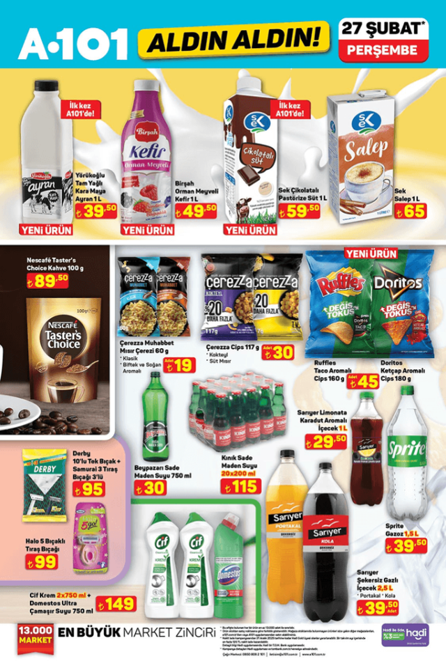 A101 27 ŞUBAT AKTÜEL KATALOĞU A 101'e hangi ürünler gelecek? A101 27 Şubat Perşembe indirimli ürünler listesi!