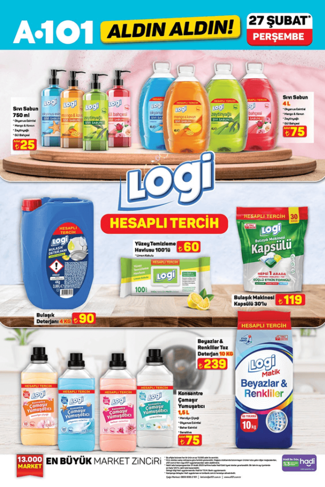 A101 27 ŞUBAT AKTÜEL KATALOĞU A 101'e hangi ürünler gelecek? A101 27 Şubat Perşembe indirimli ürünler listesi!