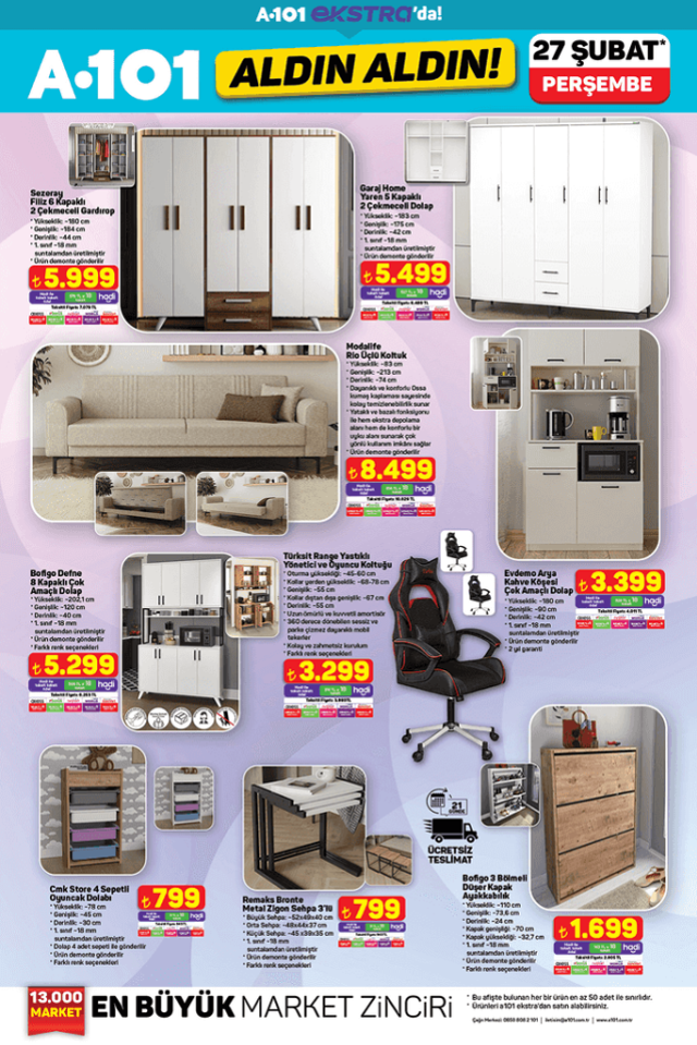 A101 27 ŞUBAT AKTÜEL KATALOĞU A 101'e hangi ürünler gelecek? A101 27 Şubat Perşembe indirimli ürünler listesi!