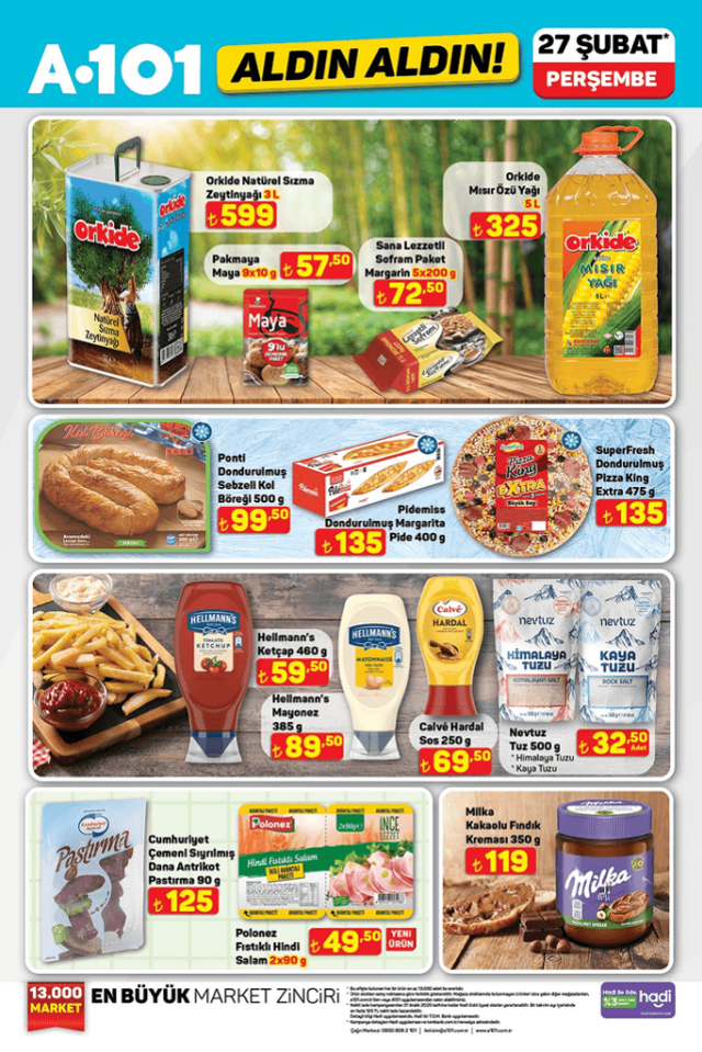 A101 27 ŞUBAT AKTÜEL KATALOĞU A 101'e hangi ürünler gelecek? A101 27 Şubat Perşembe indirimli ürünler listesi!