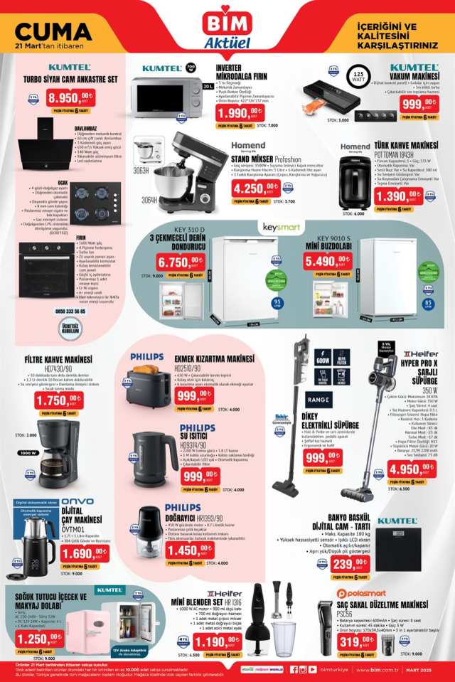 21 MART BİM KATALOĞU || BİM 21 Mart 2025 kataloğunda hangi ürünler var?