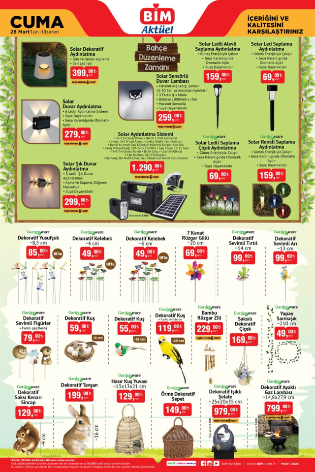 28 MART BİM KATALOĞU || BİM 28 Mart 2025 kataloğunda hangi ürünler var?