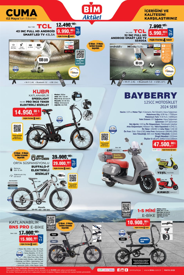 2 Mayıs BİM Aktüel ürünler kataloğu! 2 Mayıs BİM aktüel ürünler neler? BİM 2 Mayıs kamp ürünleri nelerdir?