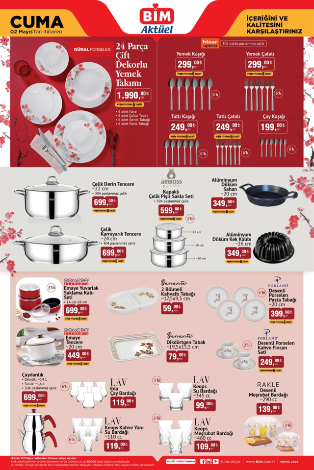 2 Mayıs BİM Aktüel ürünler kataloğu! 2 Mayıs BİM aktüel ürünler neler? BİM 2 Mayıs kamp ürünleri nelerdir?