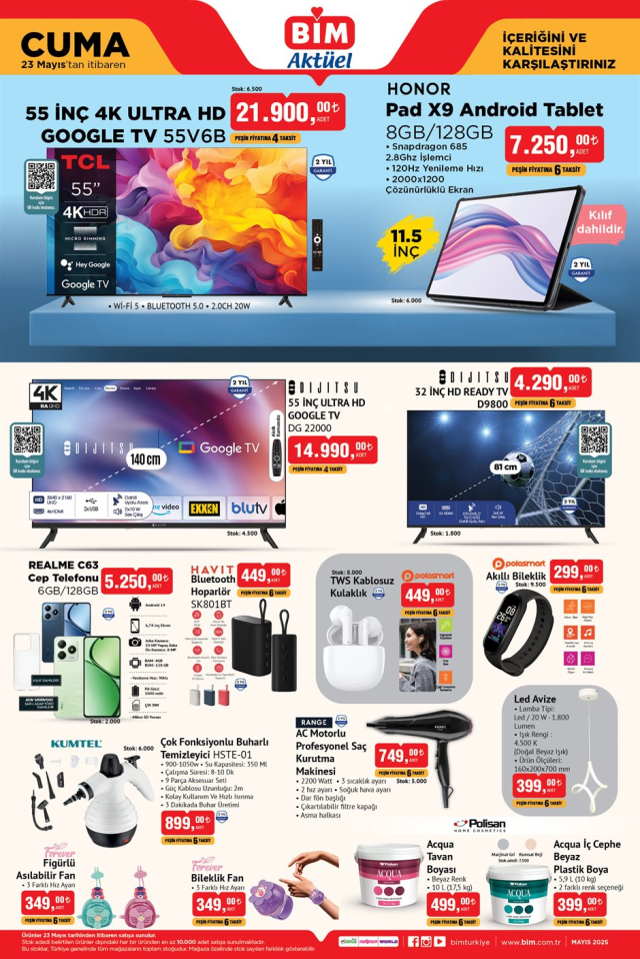 BİM AKTÜEL 23 MAYIS | BİM 23 Mayıs Cuma aktüel kataloğunda hangi ürünler satışa sunuldu? BİM 23 Mayıs 2025 plaj ürünleri! Şişme Bot, Deniz Topu...