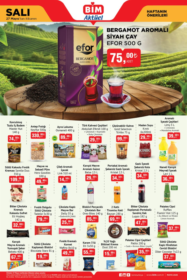 BİM 27 Mayıs 2025 Salı indirim kataloğu! BİM 27 Mayıs 2025 Salı hangi ürünler indirimde?