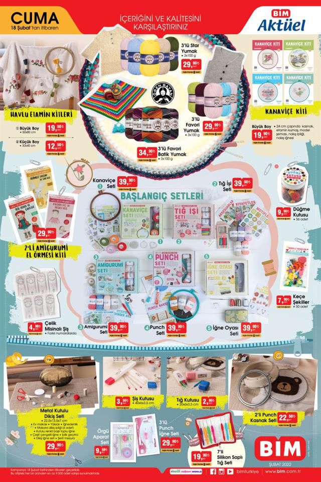 BİM aktüel ürünler kataloğu yayınlandı! 18 Şubat BİM bu hafta katalog ürünleri neler? BİM'e gelecek ürünler ve BİM fiyat listesi!