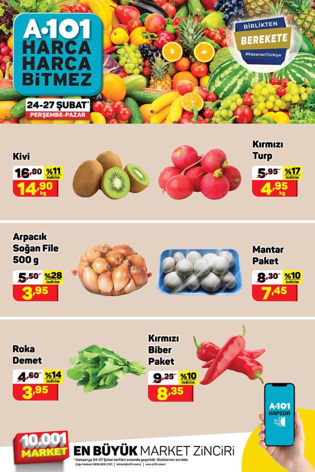 A101 hafta sonu indirimleri! 26 Şubat - 4 Mart A101 haftanın yıldızları bu hafta hangi ürünler? A101'e gelecek ürünler ve A101 fiyat listesi!