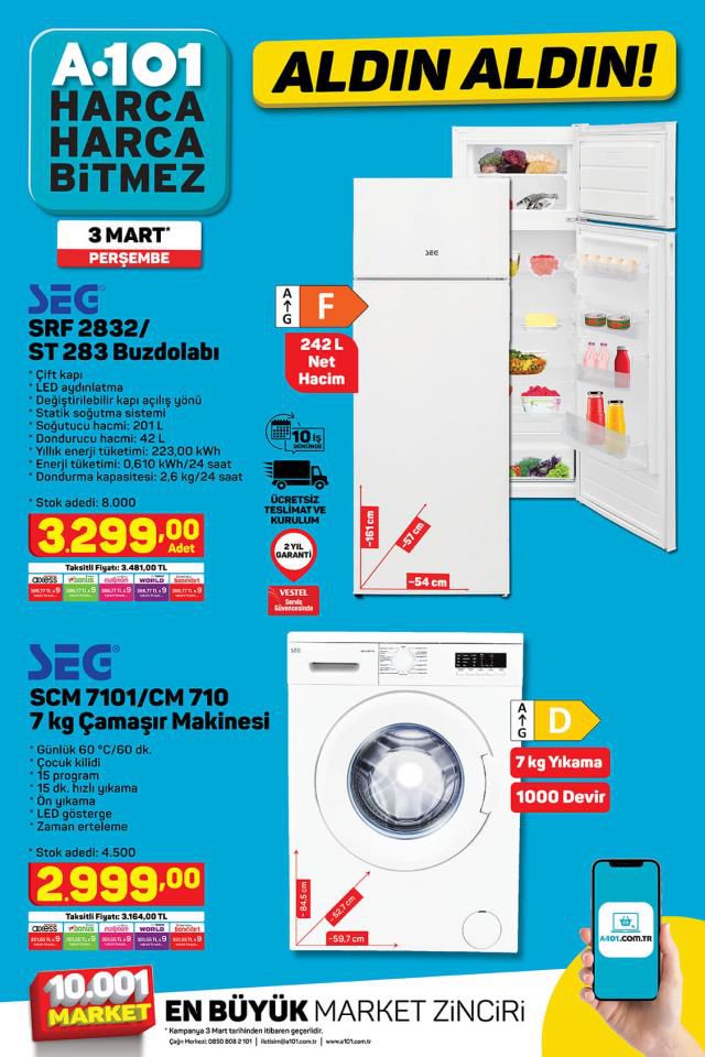 A101 aktüel ürünler kataloğu! 1 Mart A101 bu hafta katalog ürünleri neler? A101'e gelecek ürünler ve A101 fiyat listesi!
