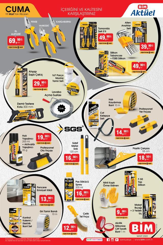 BİM aktüel ürünler kataloğu yayınlandı! 11 Mart BİM bu hafta katalog ürünleri neler? BİM'e gelecek ürünler ve BİM fiyat listesi!