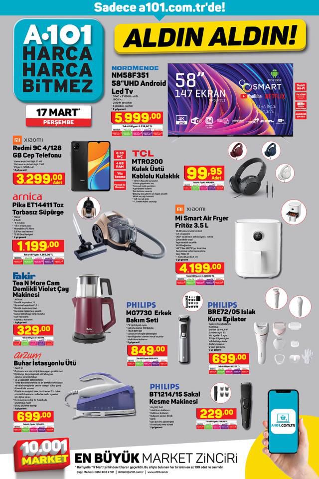 A101 aktüel ürünler kataloğu! 17 Mart A101 bu hafta katalog ürünleri neler? A101'e gelecek ürünler ve A101 fiyat listesi!