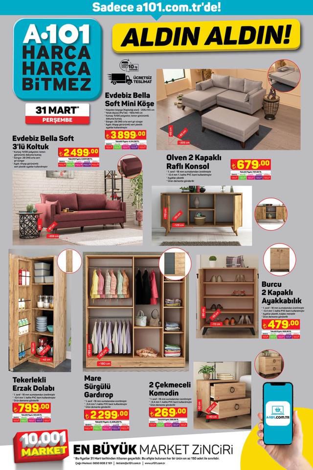 A101 aktüel ürünler kataloğu! 31 Mart A101 bu hafta katalog ürünleri neler? A101'e gelecek ürünler ve A101 fiyat listesi!