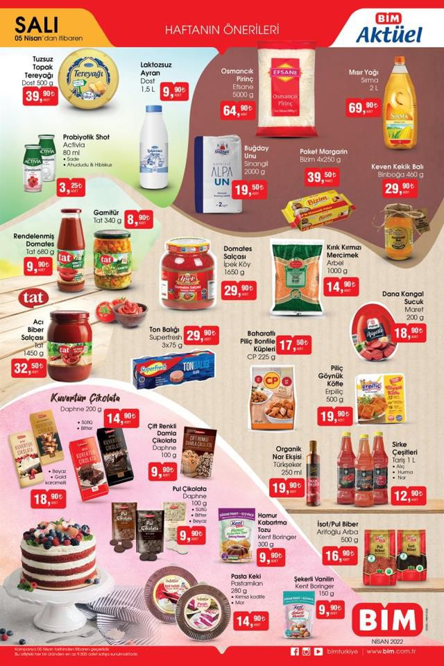 BİM aktüel ürünler kataloğu yayınlandı! 5 Nisan Salı BİM bu hafta katalog ürünleri neler? BİM'e gelecek ürünler ve BİM fiyat listesi!