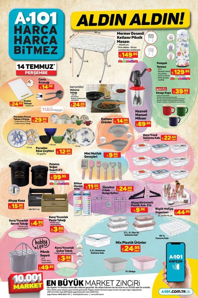 14 Temmuz A101 kataloğu: A101'e gelen ürünler! A101 bu hafta katalog ürünleri neler? A101'e gelecek ürünler ve A101 fiyat listesi...