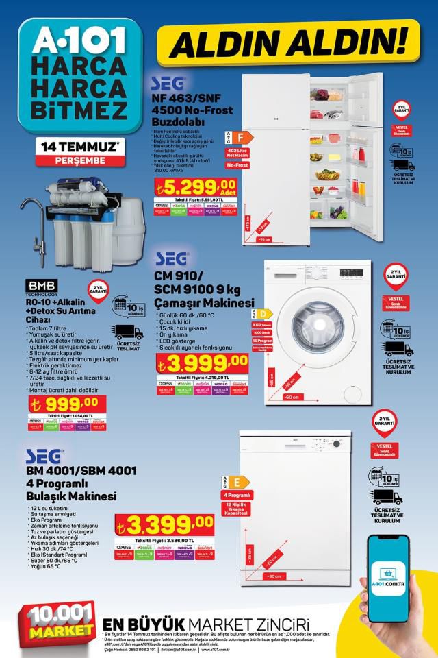 14 Temmuz A101 kataloğu: A101'e gelen ürünler! A101 bu hafta katalog ürünleri neler? A101'e gelecek ürünler ve A101 fiyat listesi...