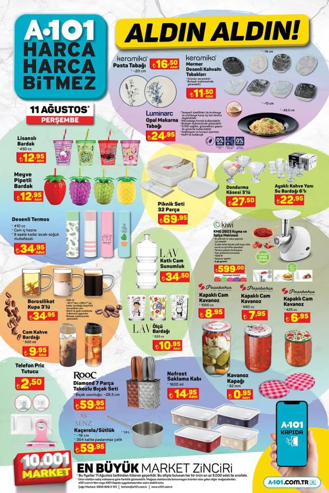 11 Ağustos A101 kataloğu: A101'e gelen ürünler! A101 bu hafta katalog ürünleri neler? A101'e gelecek ürünler ve A101 fiyat listesi!