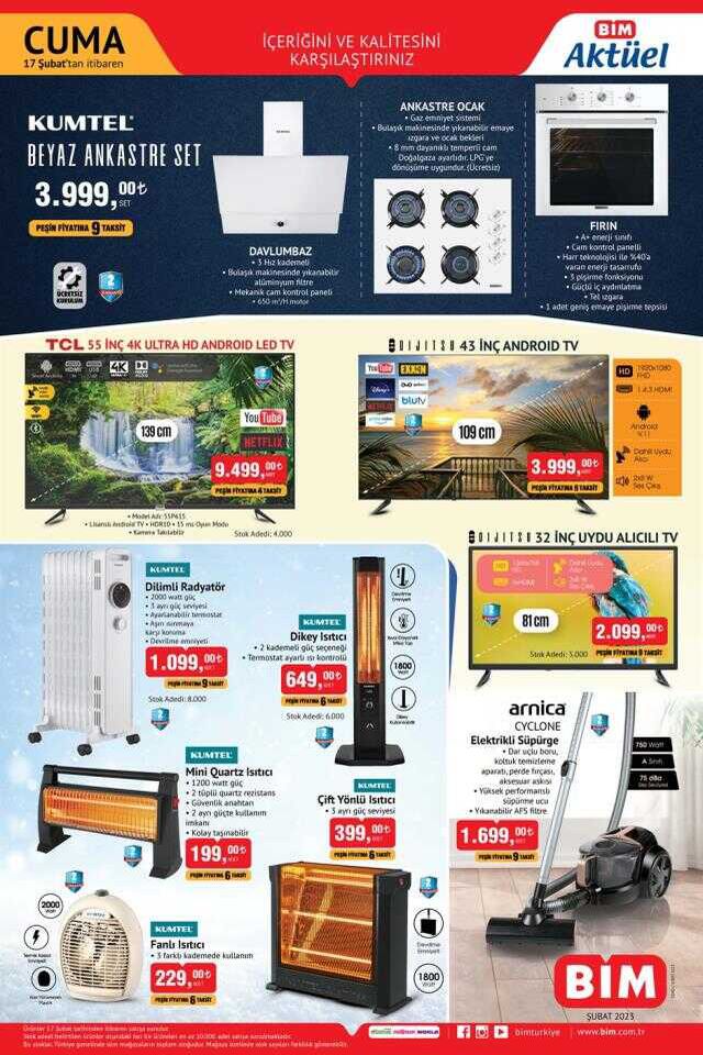 Bim aktüel ürünler kataloğu! Bim'de hangi ürünler var? 17 Şubat Cuma Bugün Bim'e hangi aktüel ürünler gelecek?