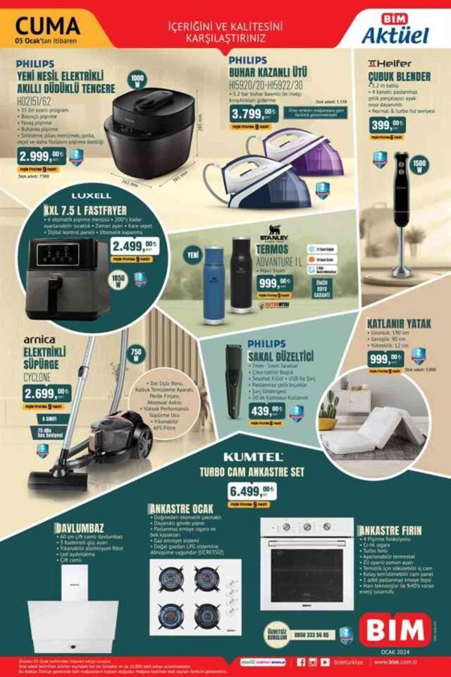 BİM 4 OCAK TELEVİZYON: Bugün BİM'de hangi ürünler var? 4 Ocak Bu hafta BİM'e hangi ürünler geldi?