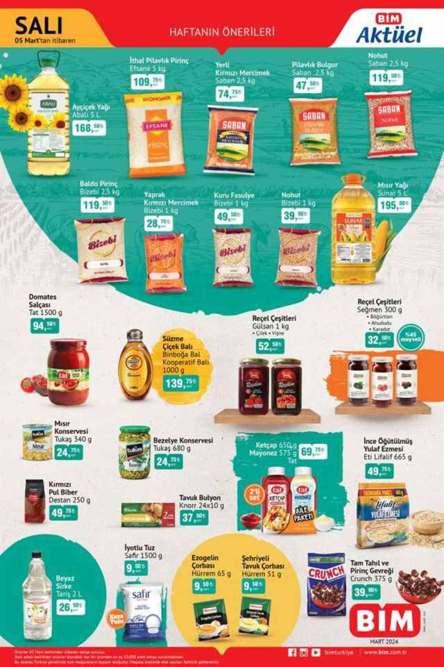 BİM AKTÜEL KATALOG (5-8 MART) | BİM'de bu hafta hangi ürünler satışa çıkacak?
