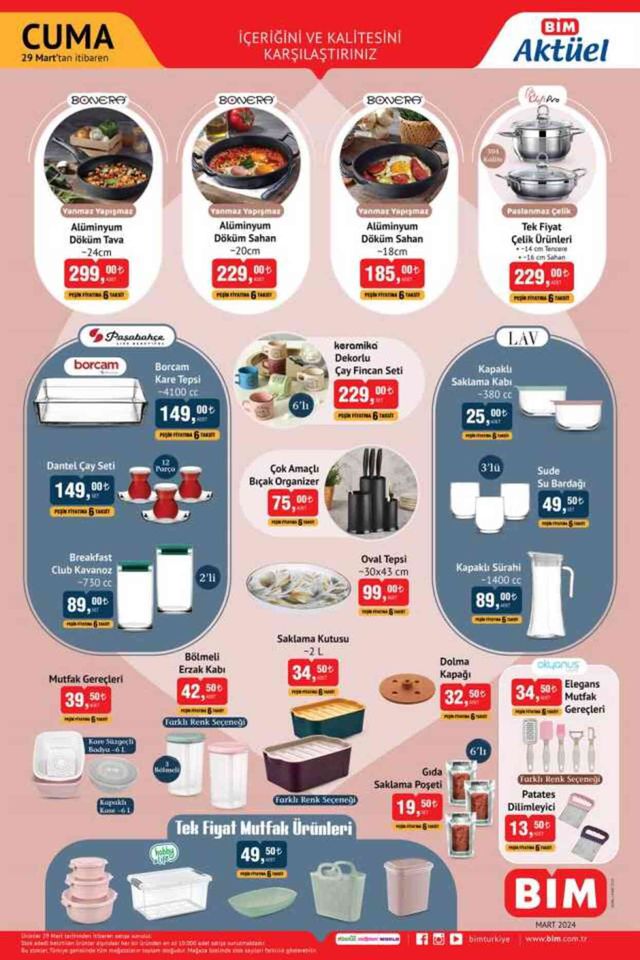 29 MART BİM AKTÜEL ÜRÜNLER KATALOĞU YAYINLANDI: Bu hafta neler var? Bu hafta BİM'e hangi ürünler geldi?