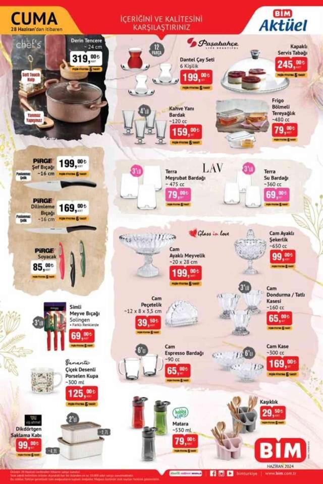 28 HAZİRAN BİM AKTÜEL KATALOG | 28 Haziran'da BİM'e hangi ürünler gelecek?