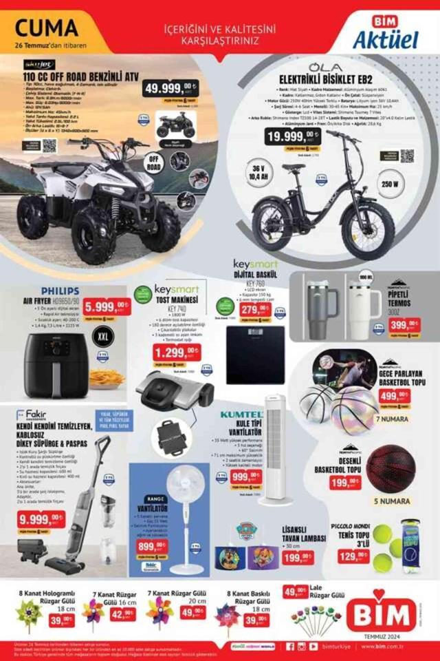 26 TEMMUZ BİM AKTÜEL KATALOĞU || BİM'de bu cuma hangi ürünler var?