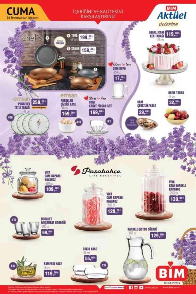 26 TEMMUZ BİM AKTÜEL KATALOĞU || BİM'de bu cuma hangi ürünler var?