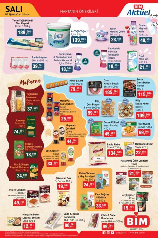 BİM Aktüel Kataloğu: 6-9 Ağustos İndirimli Ürünler Listesi