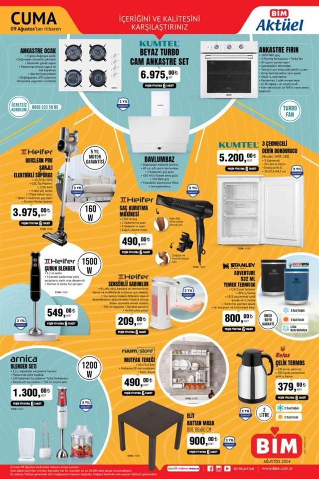 BİM Aktüel Kataloğu: 6-9 Ağustos İndirimli Ürünler Listesi