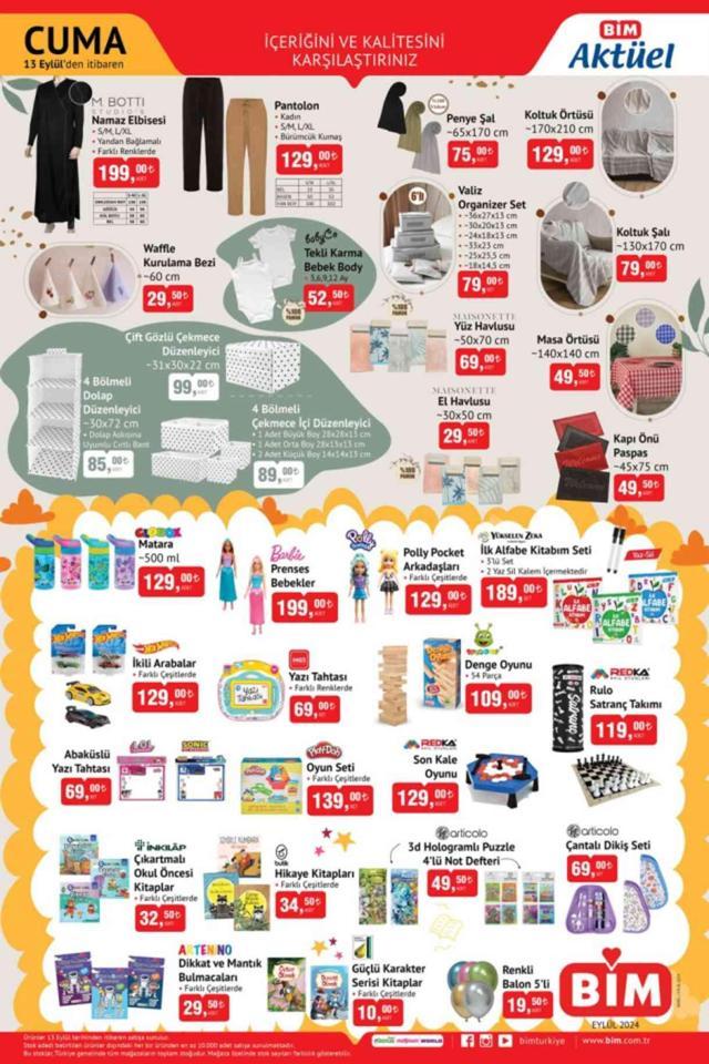 BİM AKTÜEL ÜRÜNLER: Bim'de hangi aktüel ürünler var? 13 Eylül Cuma bugün Bim'e hangi ürünler gelecek?