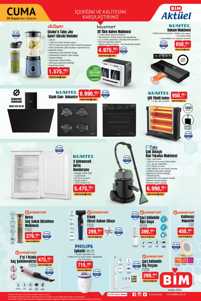 BİM 8 KASIM AKTÜEL KATALOĞU: Bim'de hangi aktüel ürünler var? 8 Kasım Cuma günü Bim'e hangi ürünler gelecek?