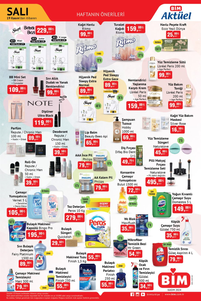 BİM 19 KASIM AKTÜEL KATALOĞU: BİM'de hangi aktüel ürünler var? 19 Kasım Salı günü Bim'e hangi ürünler gelecek?