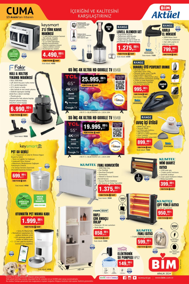 13 ARALIK BİM AKTÜEL KATALOĞU! 13 Aralık BİM aktüel kataloğunda hangi ürünler var?