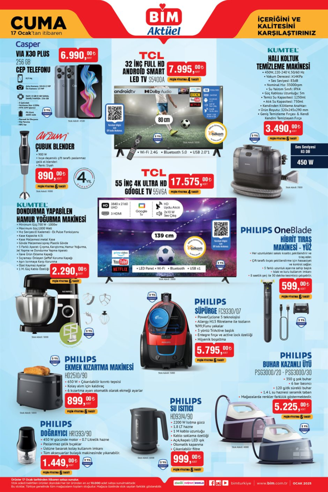 17 OCAK BİM KATALOĞU 2025 | BİM AKTÜEL kataloğunda neler var? Bugün BİM'de hangi ürünler olacak?